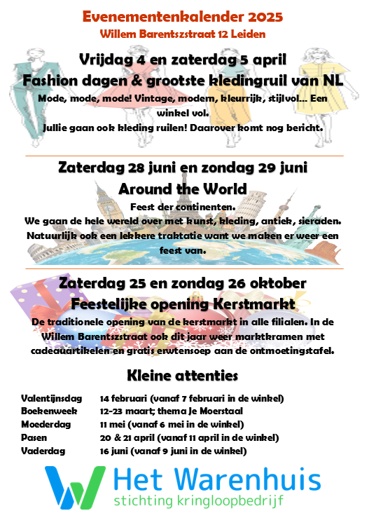 Overzichtsposter evenementen socials