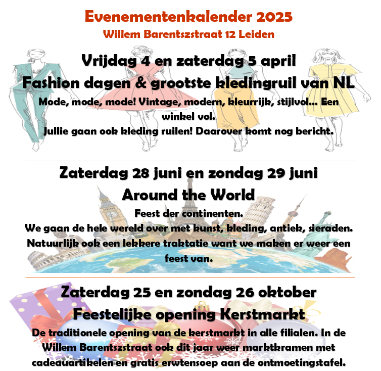 Overzichtsposter evenementen vierkant