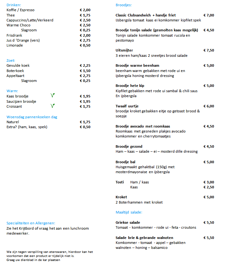 Menukaart Barentszstraat 2026 01